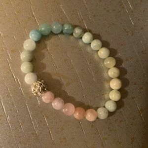 Pink/Blue Marbled Bracelet